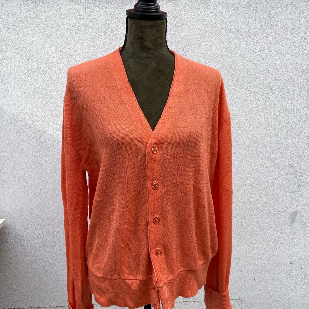 Orange Women's Cardigan Sweater